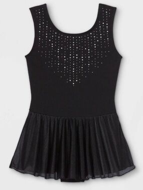 Cat & Jack Girls' Dancewear Tank Leotard with Skirt - Black XS